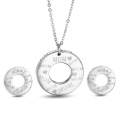 Vergoldung 316L Edelstahl Schmuck Runde Muttertag Geschenk Mo Halskette Set